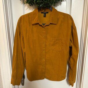 Forever 21 Camel Corduroy 100% Cotton Button Up-Large
